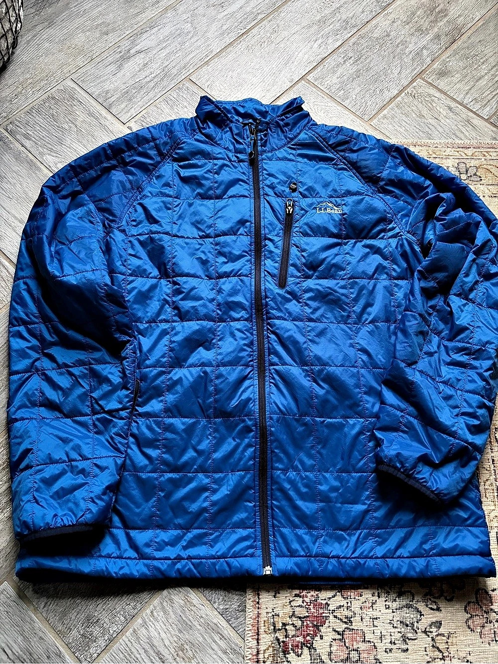 L.L.Bean PrimaLoft Packaway Jacket Blue XL Tall